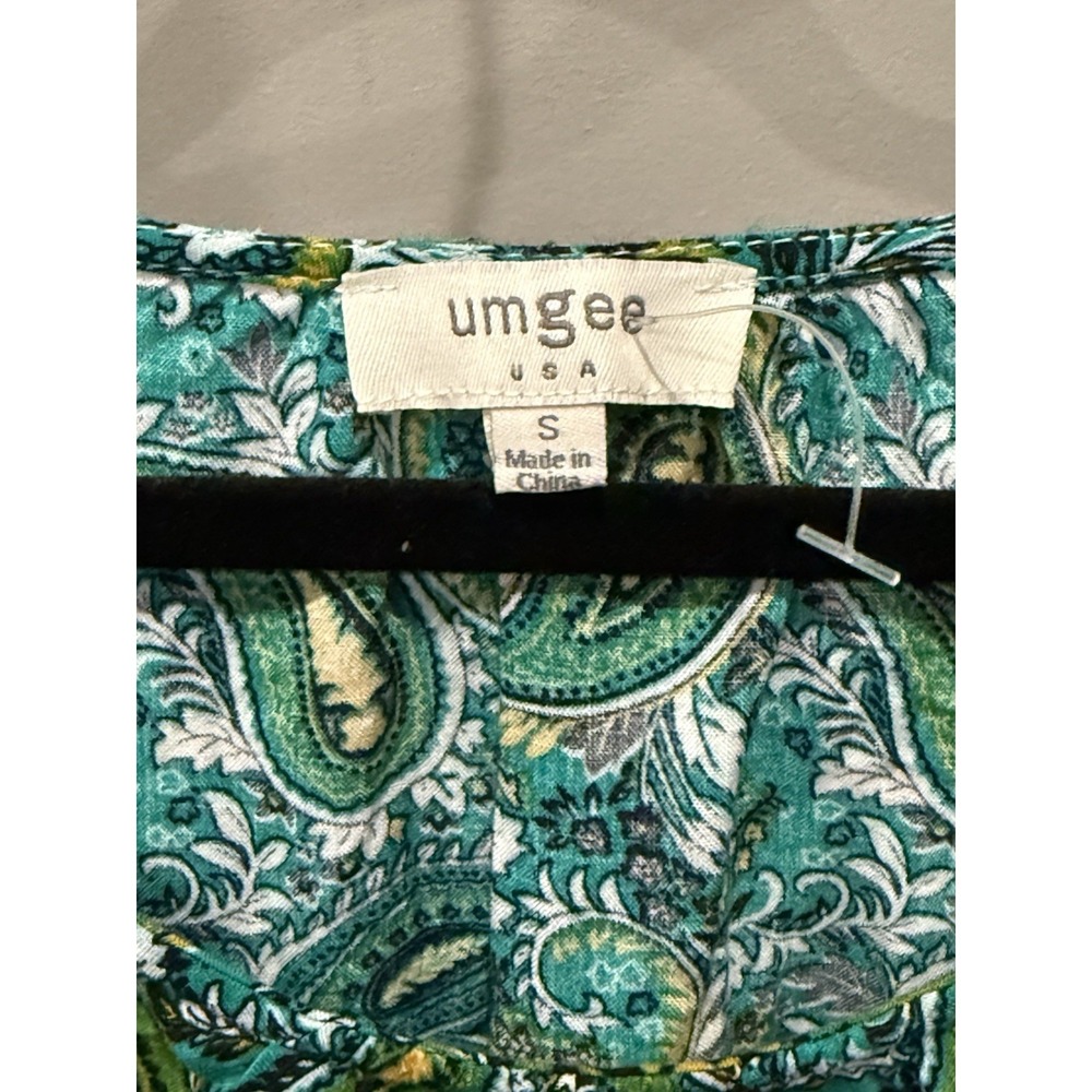 UMGEE Womens Hippie Pheasant Chic Bohemian Paisley Fringe 3/4 Sleeve Dress S - Picture 4 of 6